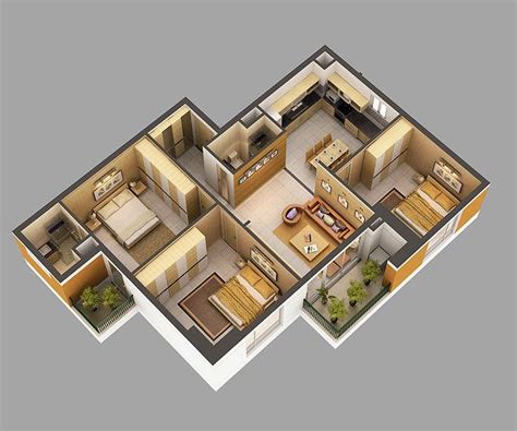 3d model home interior fully furnished 3d model max 1 | Rustic ...