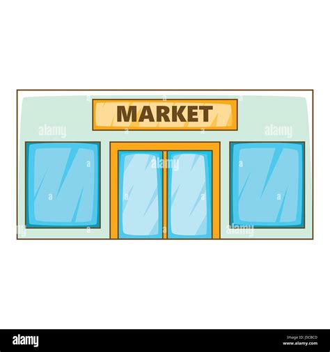 Market icon. Cartoon illustration of market vector icon for web Stock ...