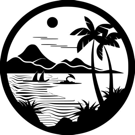 Hawaii, Black and White Vector illustration 23618517 Vector Art at Vecteezy