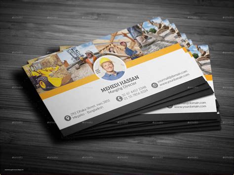 Contractor Business Card Template