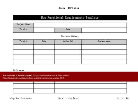 Excel Template: Non Functional Requirements Template (Excel template ...