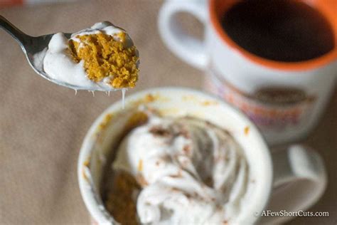 Pumpkin Spice Latte Mug Cake Recipe - A Few Shortcuts