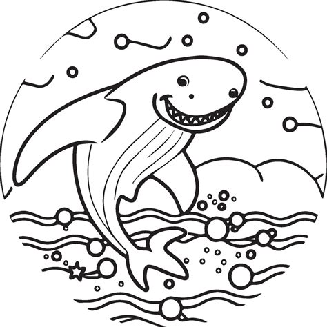 Whale Shark coloring pages. Whale Shark outline for coloring book ...