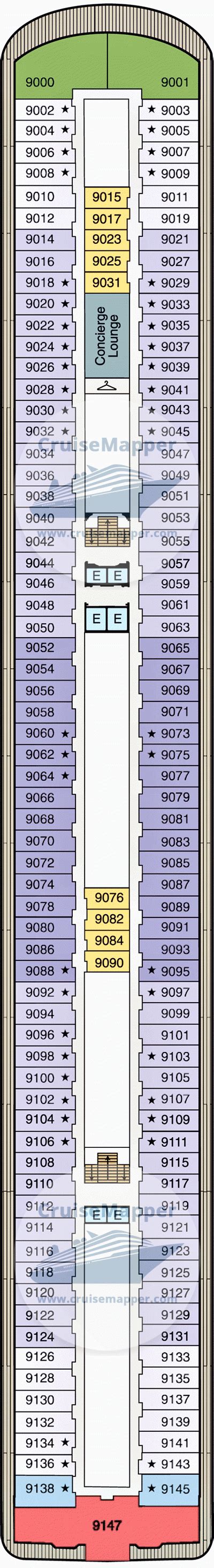 Oceania Riviera deck 9 plan | CruiseMapper