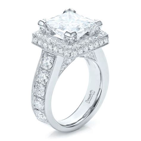 Princess Cut With Halo - Engagement Rings