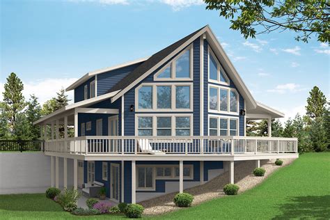 Hillside Lake House Plan with Full Wraparound Porch - 720048DA ...