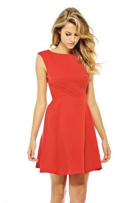 Plain red dress