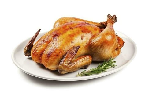 AI generated Roasted chicken on isolated white background. AI Generated ...