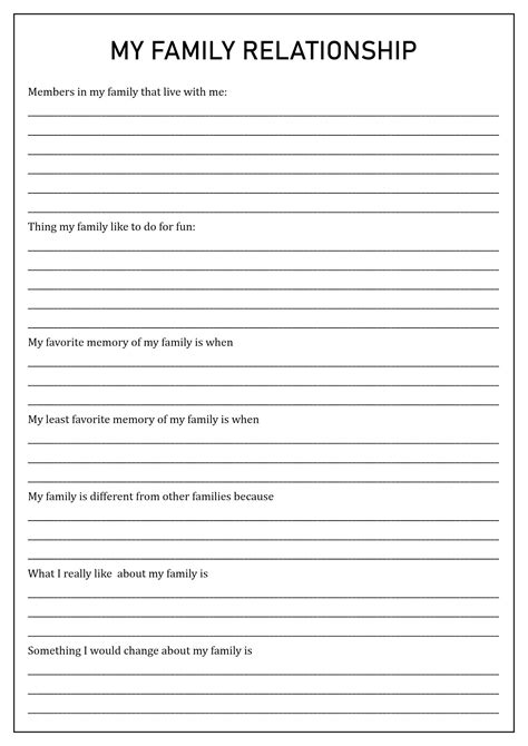 Family Therapy Worksheets Printables Family Therapy Interventions ...