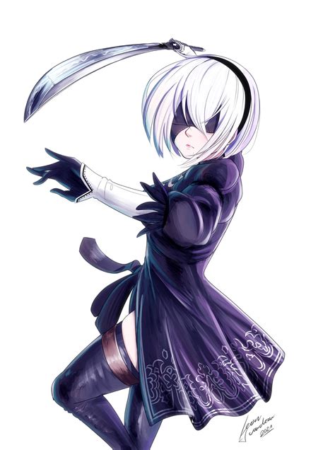 NieR Automata - 2B Fan art by Ca1200Stueck on DeviantArt