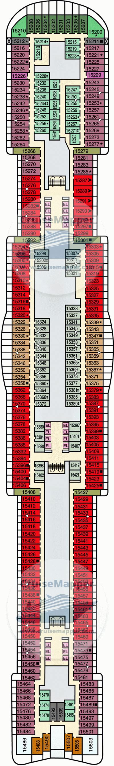 Carnival Celebration deck 15 plan | CruiseMapper