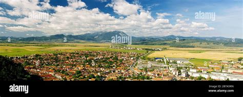 View of Rasnov from the fortress Stock Photo - Alamy