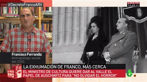 Francisco Ferrándiz. La Sexta, Al Rojo Vivo. 22/08/2018 – Las políticas ...