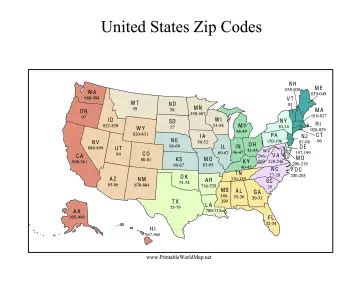 US Zip Code Map