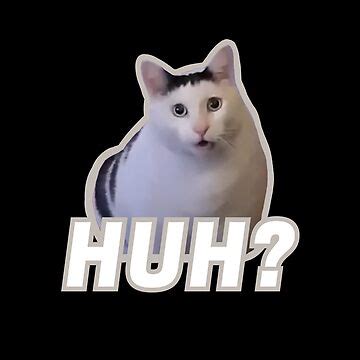 "Huh cat meme | Huh?" Sticker for Sale by ins1ck | Redbubble