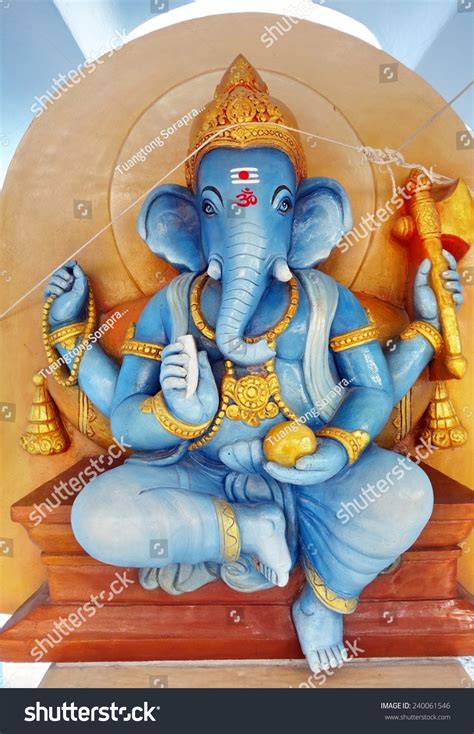 Ganesha Sculpture, Elephant-Headed Hindu God. Stock Photo 240061546 ...