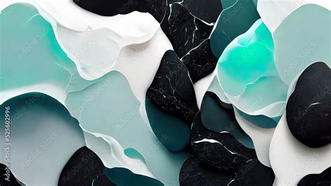 Abstract 4k wallpaper. Liquid fluid, black dark marble, obsidian, with ...