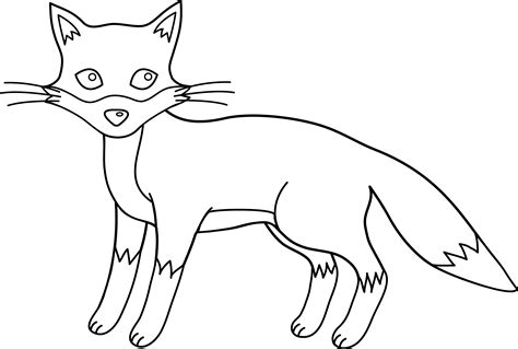 Outline clipart fox, Outline fox Transparent FREE for download on ...