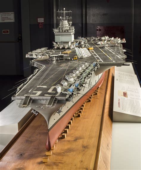 In 1982, the Museum acquired this 11-foot model of the aircraft carrier ...