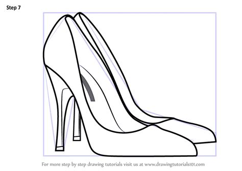 How to Draw High Heeled Shoe (Fashion) Step by Step ...