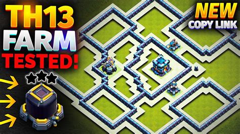 NEW TH13 BASE WITH LINK | BEST FARMING/TROPHY Base Design for TOWN HALL ...