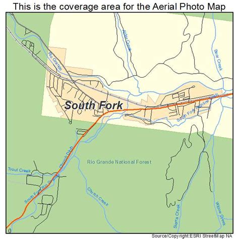 Aerial Photography Map of South Fork, CO Colorado