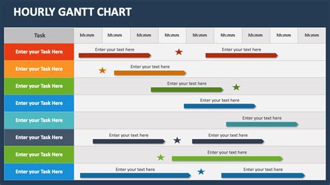 Hourly Gantt Chart PowerPoint and Google Slides Template - PPT Slides