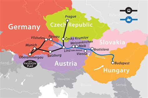 The Danube River Map Of Europe: A Guide To The Best Destinations ...