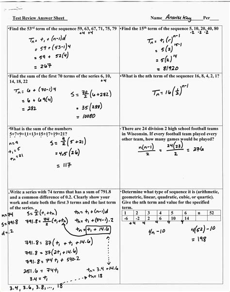 Arithmetic Sequence Practice Worksheet — db-excel.com