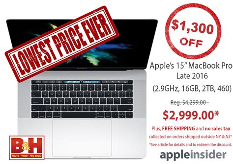 Lowest Price Ever: Apple's loaded 2TB 15" MacBook Pro for $2,999 ...