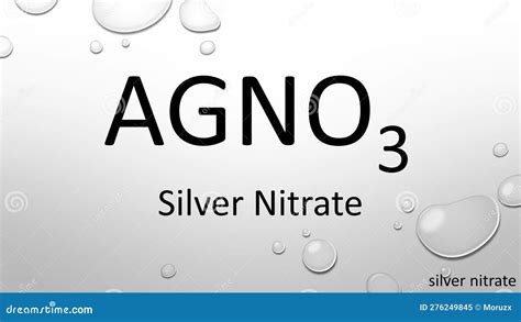 Silver Nitrate Chemical Formula On Waterdrop Background Royalty-Free ...