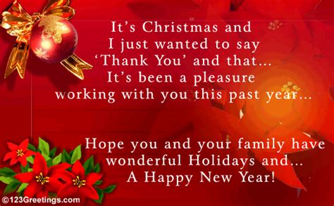 Work Related Christmas Message. Free Holiday Thank You eCards | 123 ...