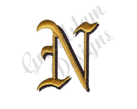 Old English Letter N Machine Embroidery Design - Etsy