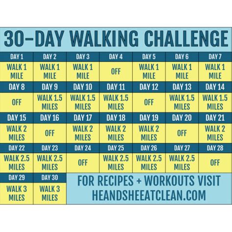 30-Day Walking Challenge with Printable Tracking Chart