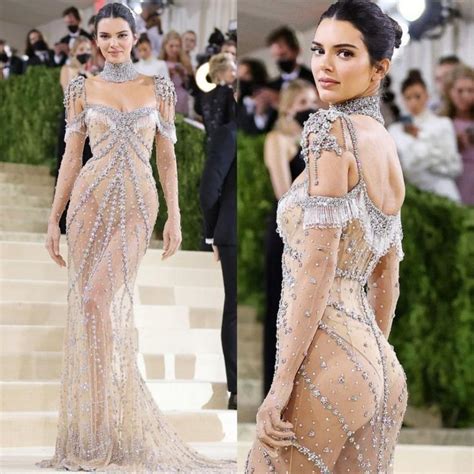 Kendall jenner changes into sparkling red minidress for met gala party ...