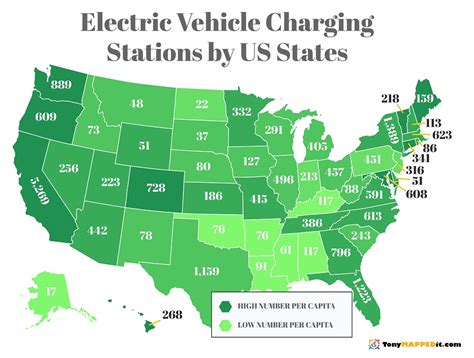 This Map Shows The Number Of Electric Vehicle Charging Stations In Each ...