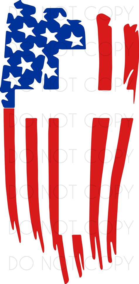 Cross and American Flag SVG Cut and Print Design digital download for ...