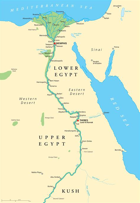 Nile River Ancient Egypt Map - Map