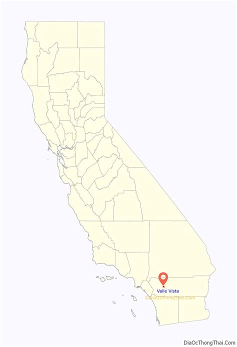 Map of Valle Vista CDP, California - Thong Thai Real