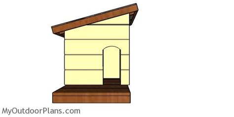 Insulated cat house plans – front view | MyOutdoorPlans