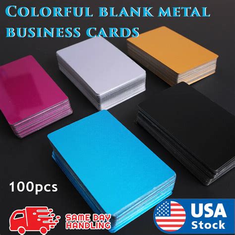 Metal business cards blanks Laser mark engraveable Aluminum alloy 100pcs