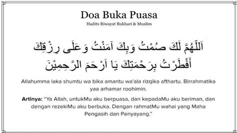 Doa Sahur dan Berbuka Puasa Ramadhan, Arab, Latin dan Artinya ...