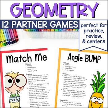 Geometry Math Games - 12 Fun Math Review Games for Geometry, Area ...