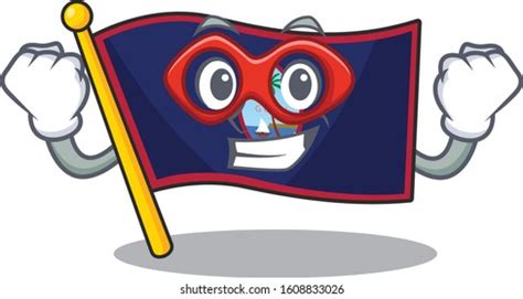 Smiley Mascot Flag Guam Dressed Super Stock Vector (Royalty Free ...