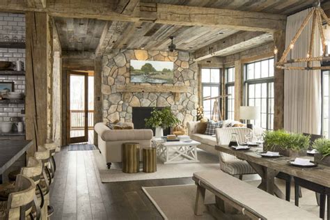 Rustic Lake House Design - Luck, WI - O'Hara Interiors