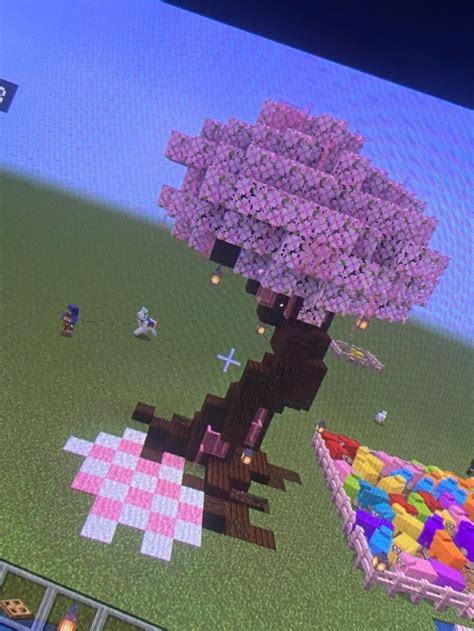 Custom Cherry Blossom Tree in Minecraft