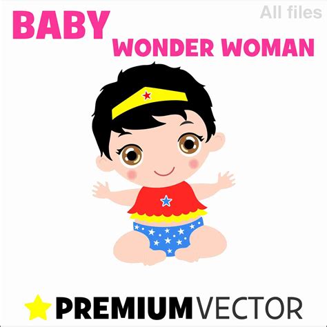 Baby Wonder Woman Vector Premium Candy Bar Totalmente Editable | Etsy