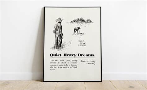 Zach Bryan Quiet Heavy Dreams Poster Music Print Music - Etsy