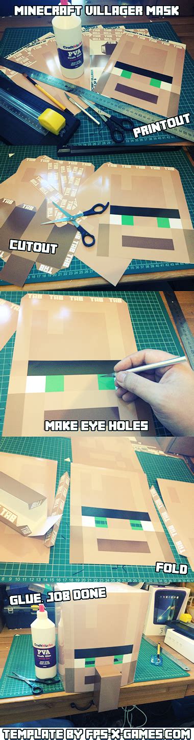 How to create your own Minecraft villager mask #minecraft #mask ...