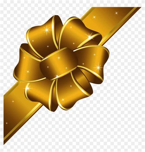 Gold Bow Clipart - High Quality Free Transparent PNG Image